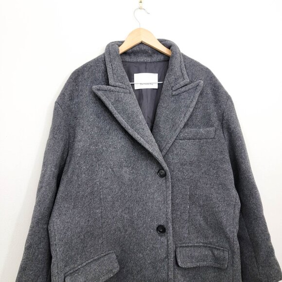 The Frankie Shop Anya Oversized Wool Coat in Grey XS/S - Picture 4 of 9